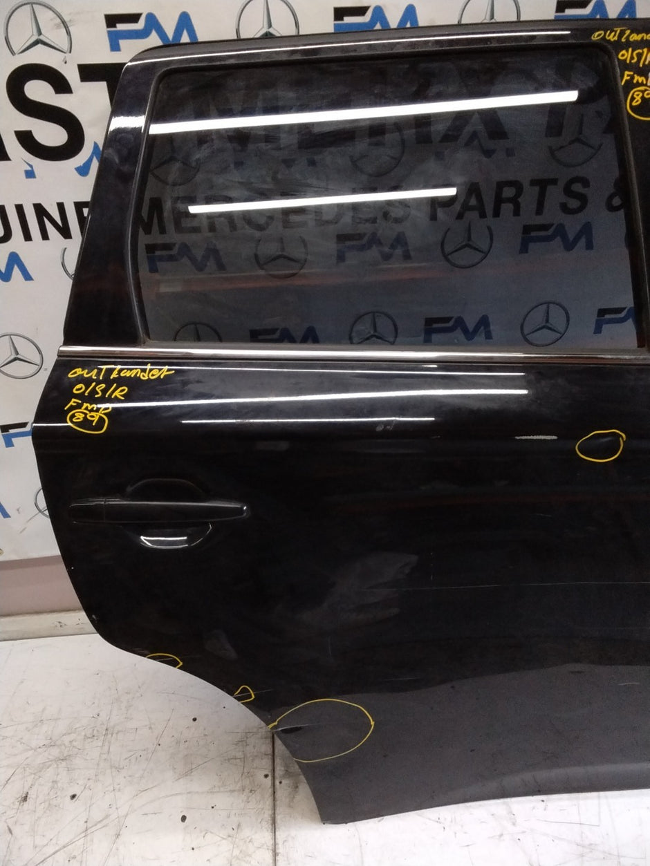 MITSUBISHI OUTLANDER DRIVER SIDE REAR DOOR O/S/R COMPLETE BLACK FMD89