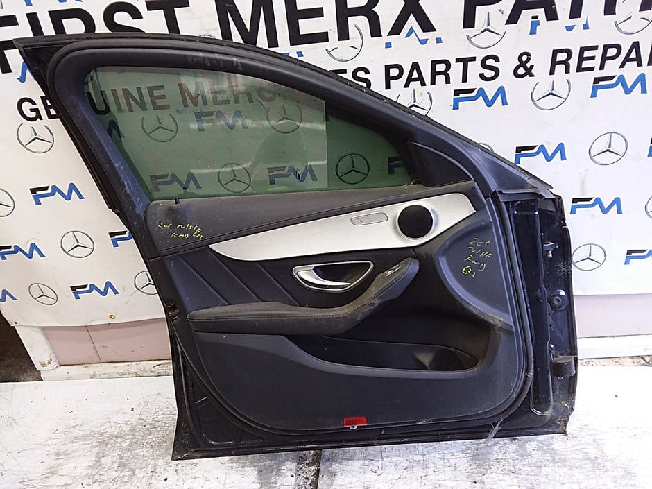 MERCEDES C-CLASS W205 SLN PASSENGER FRONT DOOR NSF BLACK 2014-21 COMPLETE FMD622