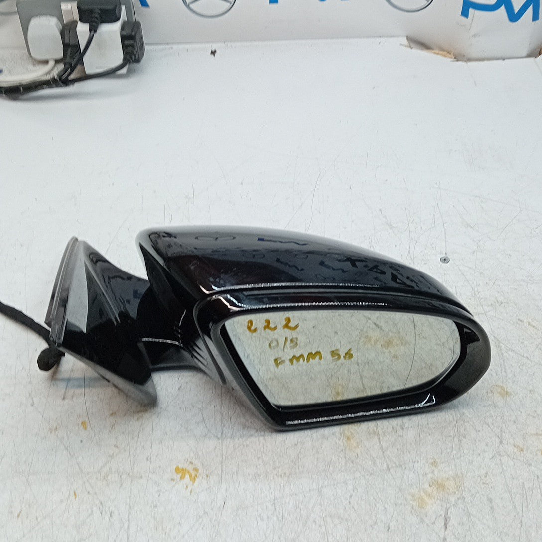 MERCEDES S-CLASS W222 DRIVER WING MIRROR OS BLACK A2228101616 2014 PL FMM56