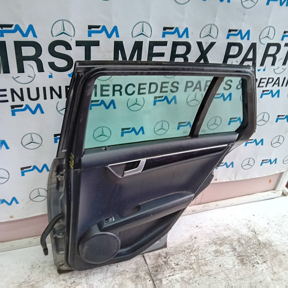 MERCEDES C-CLASS S204 EST DRIVER REAR DOOR OSR SILVER 2008-14 COMPLETE FMD252