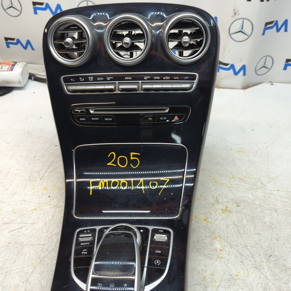  MERCEDES E-CLASS W205 CENTRE CONSOLE + 3 AIR VENT A2054402032 FM001407