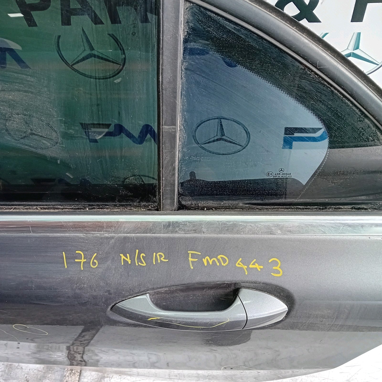 MERCEDES A-CLASS W176 PASSENGER REAR DOOR NSR GREY 2012-2018 COMPLETE FMD443