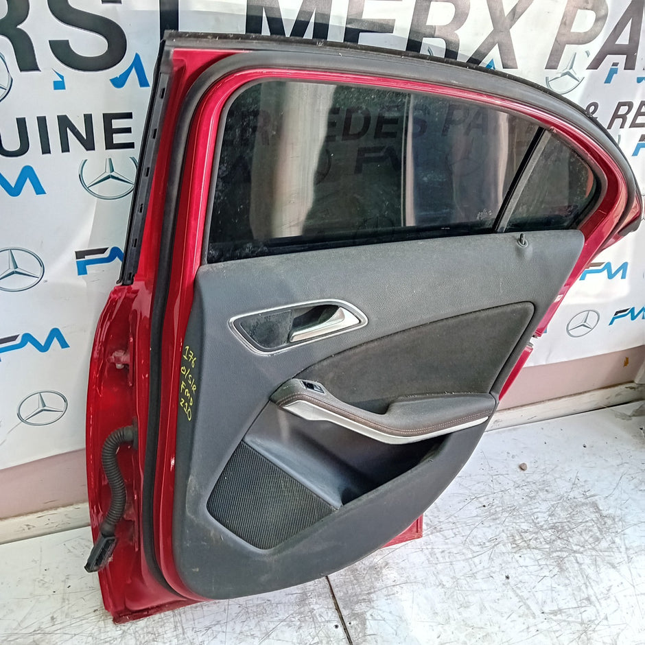 MERCEDES A-CLASS W176 DRIVER REAR DOOR OSR RED 2012- 2018 COMPLETE FMD210