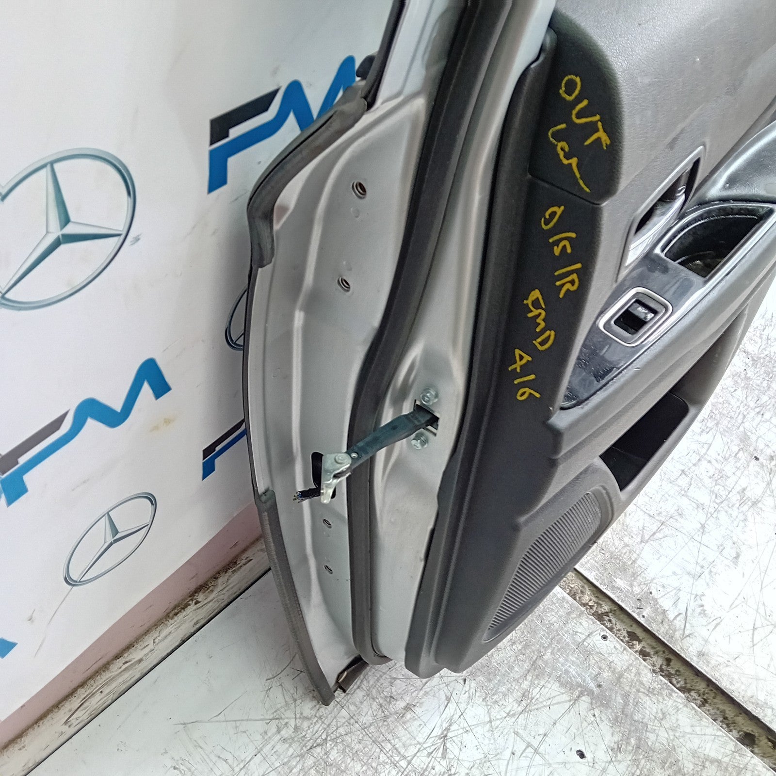MITSUBISHI OUTLANDER MK3 DRIVER SIDE REAR DOOR OSR 2013 SILVER FMD416
