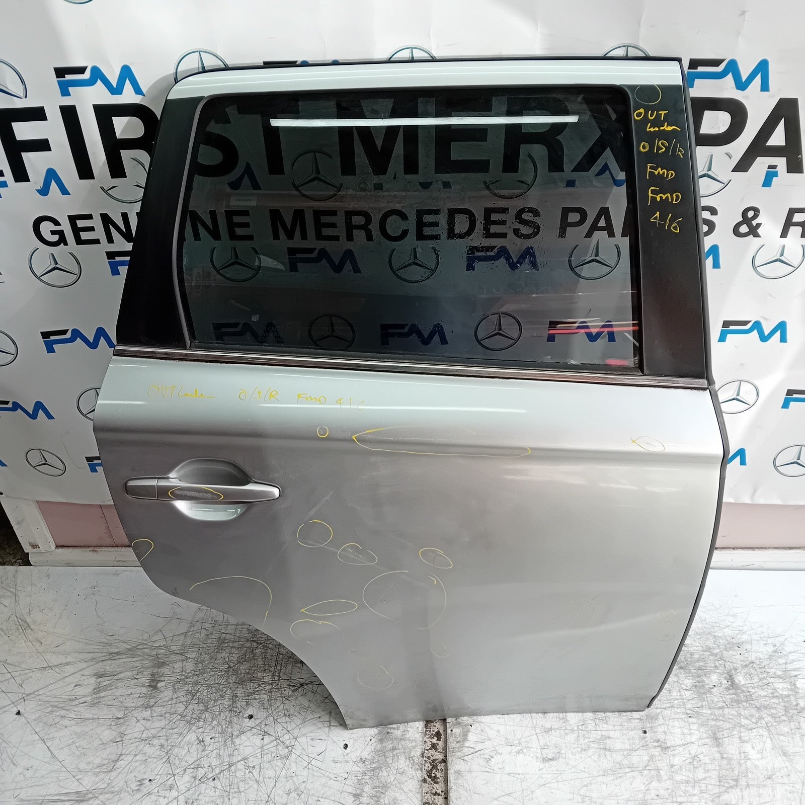 MITSUBISHI OUTLANDER MK3 DRIVER SIDE REAR DOOR OSR 2013 SILVER FMD416