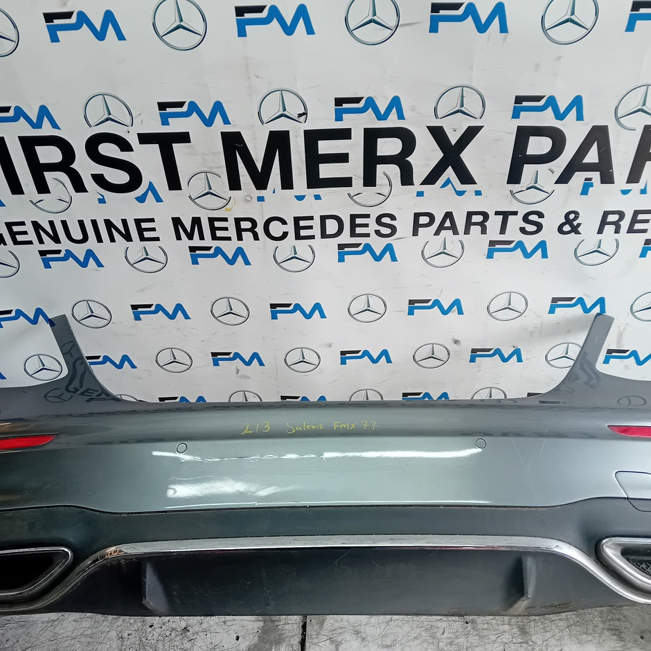 MERCEDES BENZ E-CLASS W213 SALOON REAR BUMPER GREY 2016 ON A2138850001 FMX77