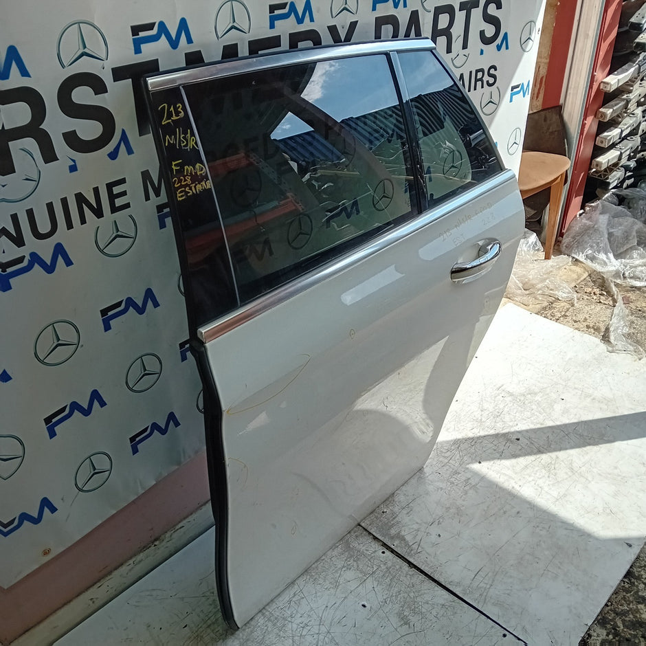 MERCEDES E-CLASS S213 EST PASSENGER REAR DOOR NSR WHITE 2016 ON COMPLETE FMD228