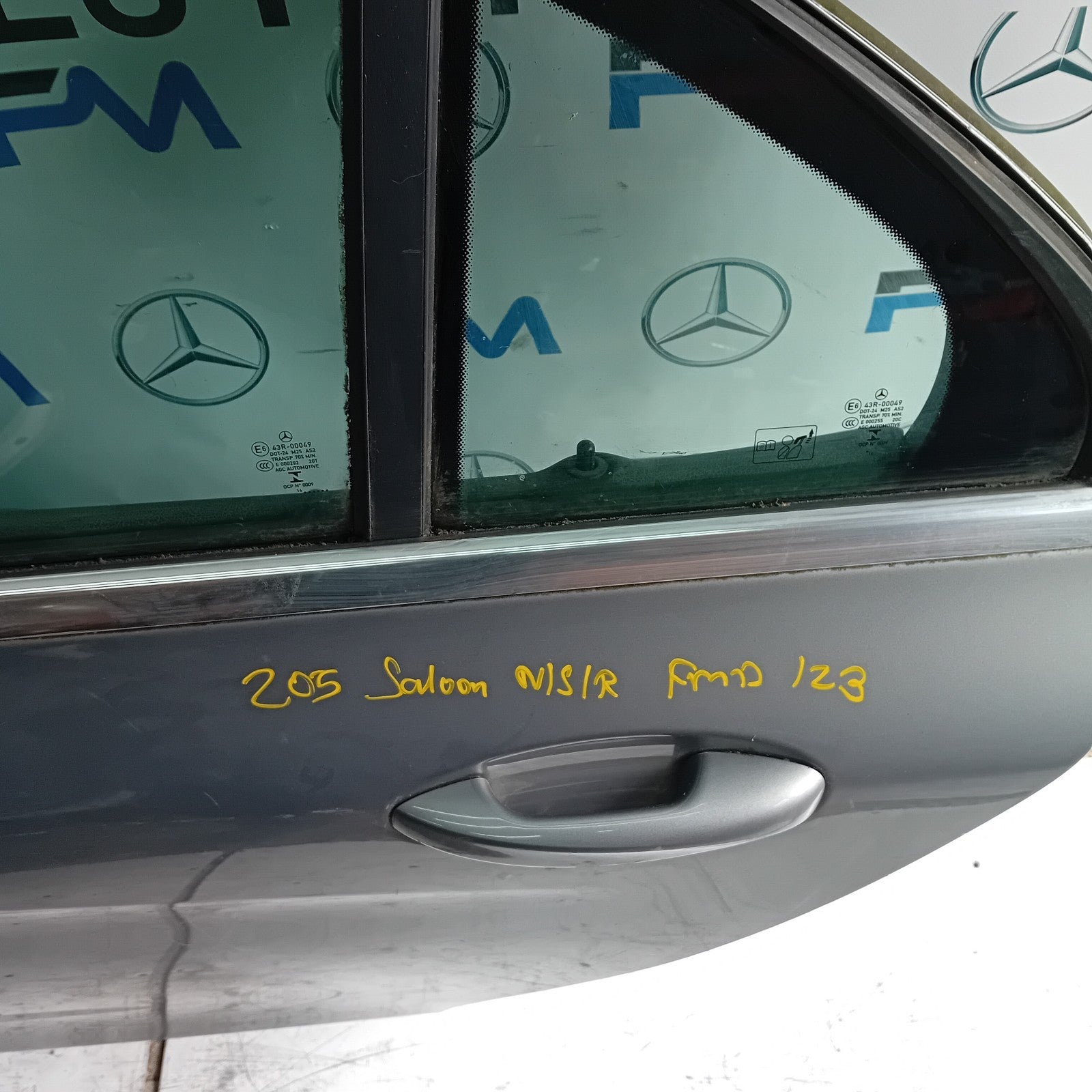 MERCEDES BENZ C-CLASS W205 PASSENGER SIDE REAR DOOR N/S/R GREY FMD123