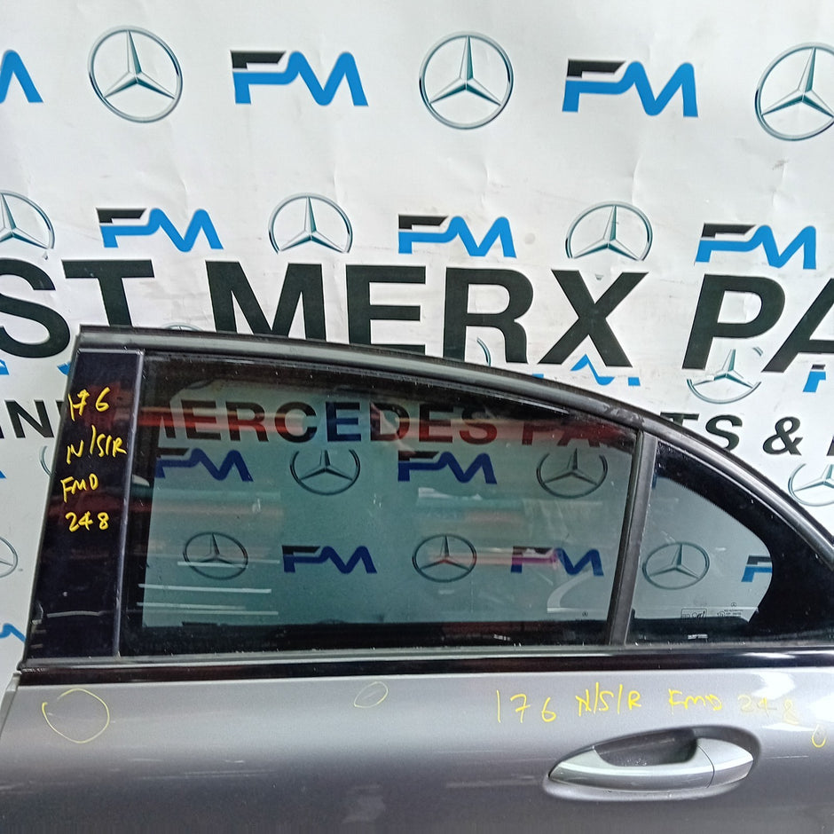 MERCEDES A-CLASS W176 PASSENGER REAR DOOR NSR GREY 2012-18 COMPLETE FMD248