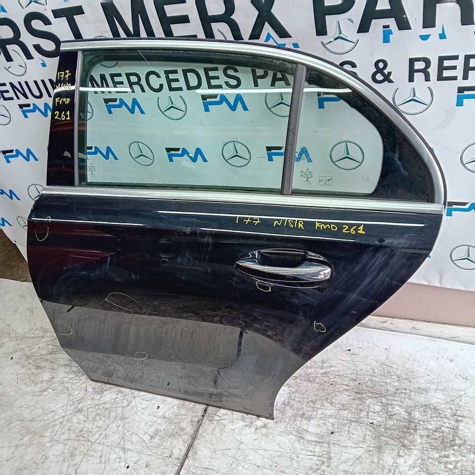 MERCEDES A-CLASS W177 PASSENGER REAR DOOR NSR BLACK 2018 ON COMPLETE FMD261