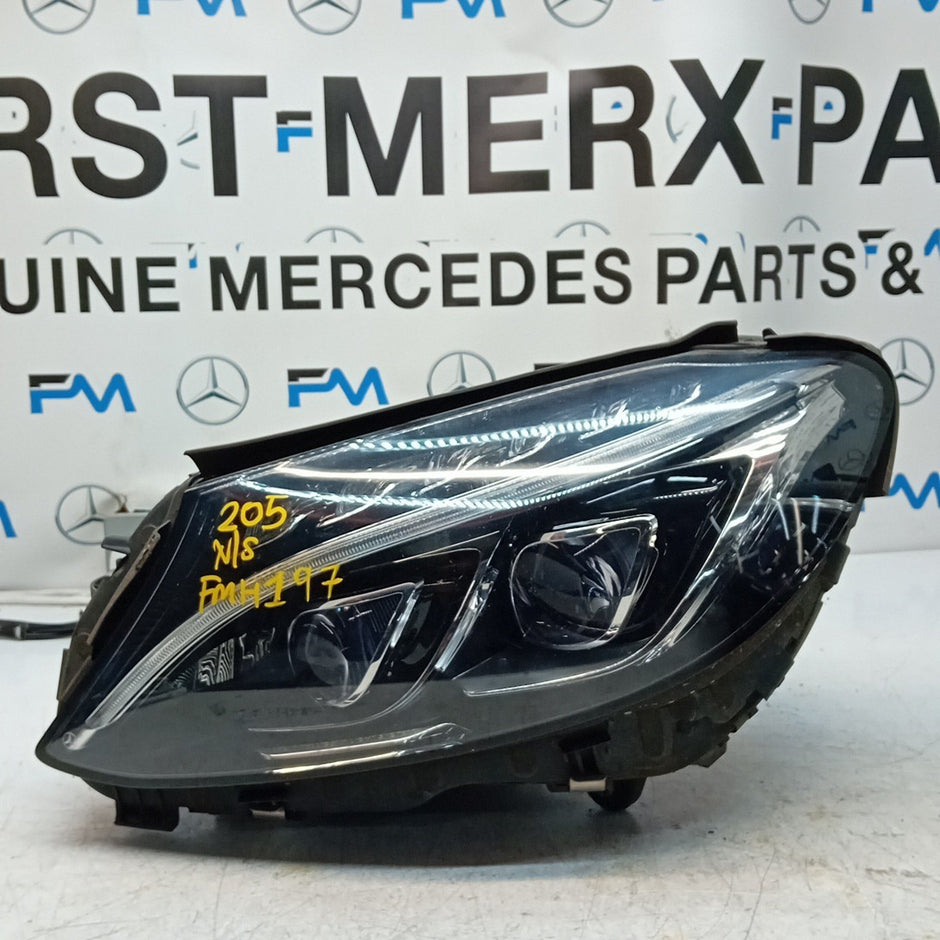 MERCEDES C-CLASS W205 HEADLIGHT PASSENGER NS LEFT A2059060605 INTELLIGENT FMH197