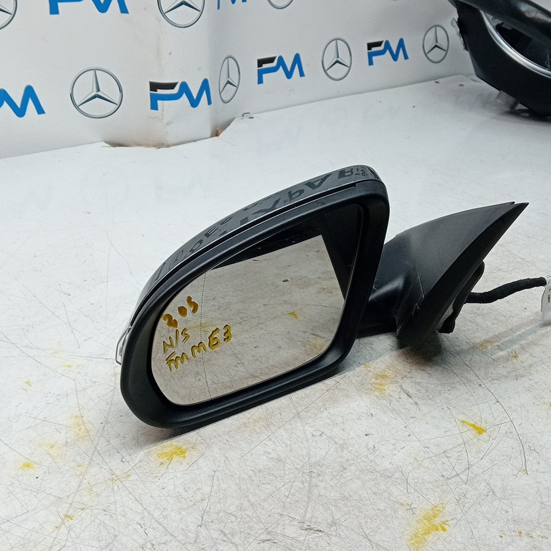 MERCEDES C-CLASS W205 PASSENGER  WING MIRROR NSF GREY 2014 PL A2058104702 FMM63