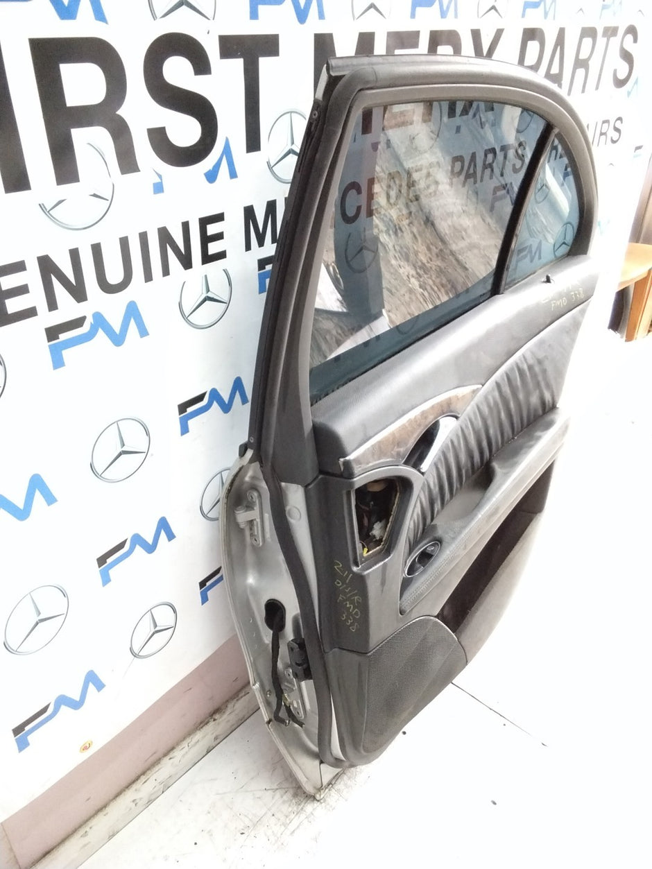 MERCEDES E-CLASS W211 SLN DRIVER REAR DOOR OSR SILVER 2003-09 COMPLETE FMD338