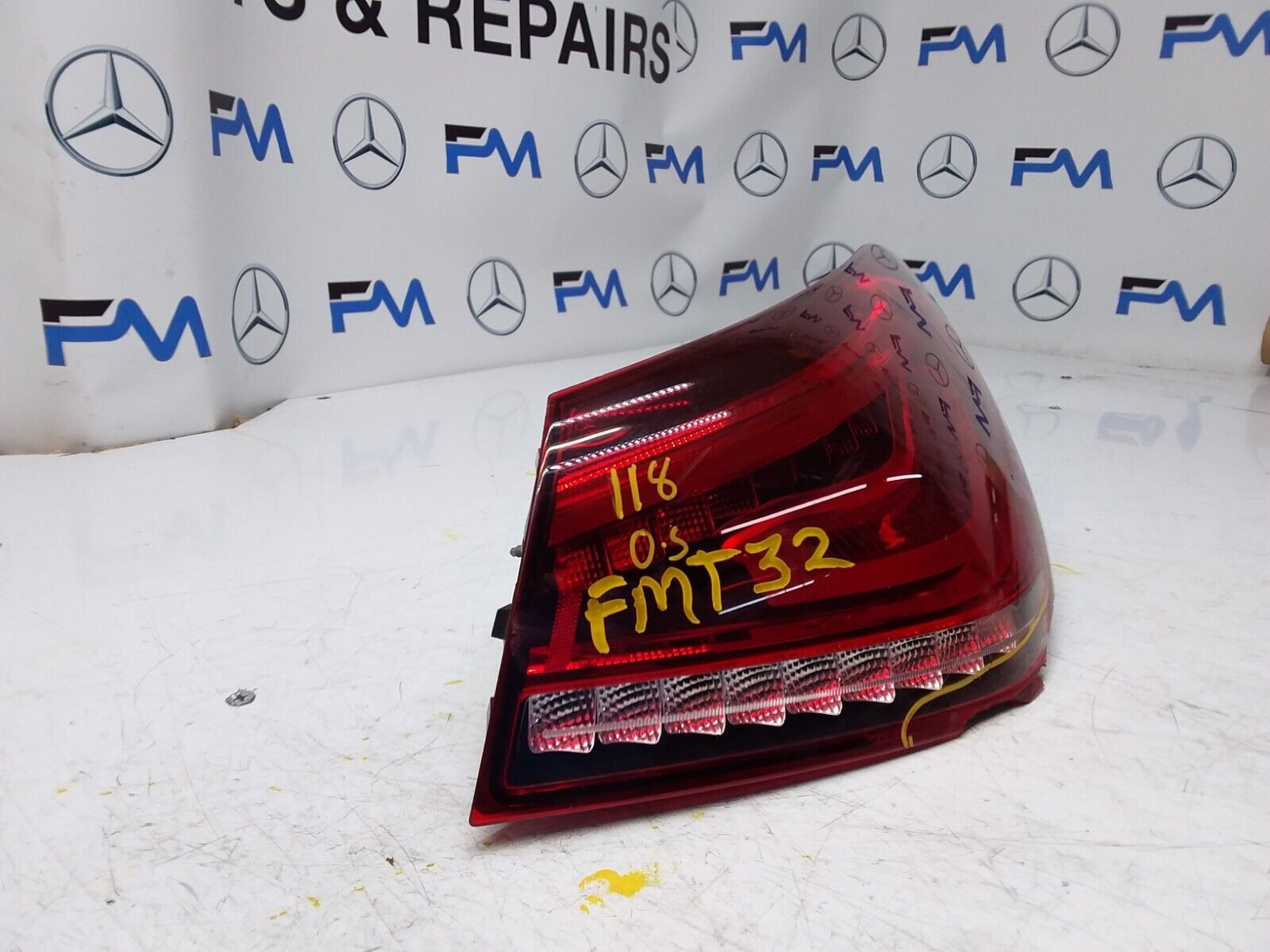 MERCEDES CLA W118 REAR DRIVER SIDE O/S LED LIGHT FMT32 (DAMAGED)