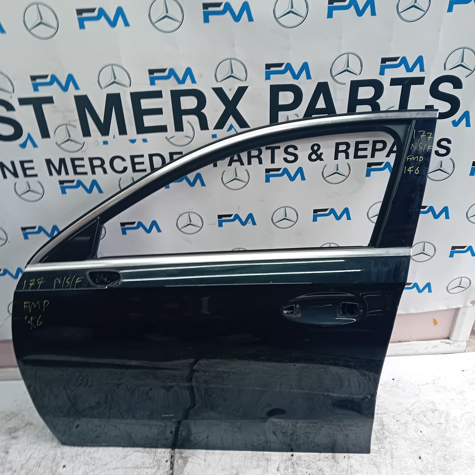 MERCEDES BENZ A-CLASS W177 PASSENGER SIDE FRONT DOOR N/S/F BLACK  FMD146