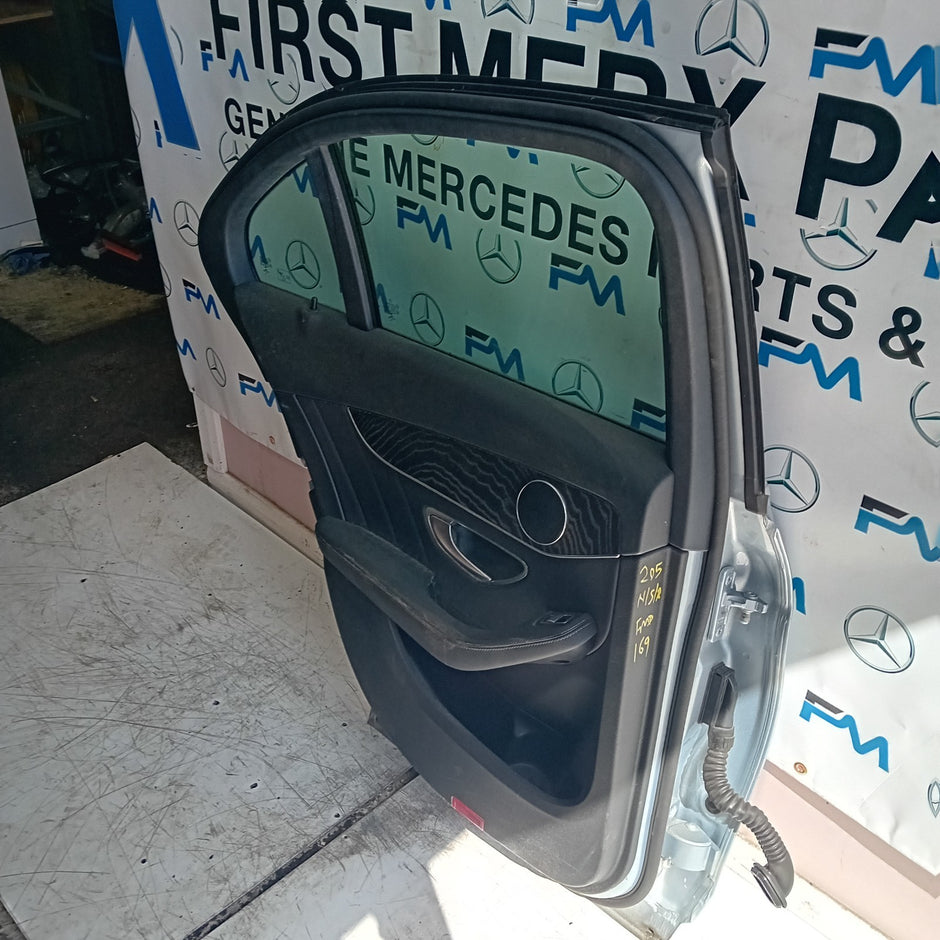 MERCEDES C-CLASS W205 COP PASSENGER REAR DOOR N/S/R SILV 2014 ON COMPLETE FMD169