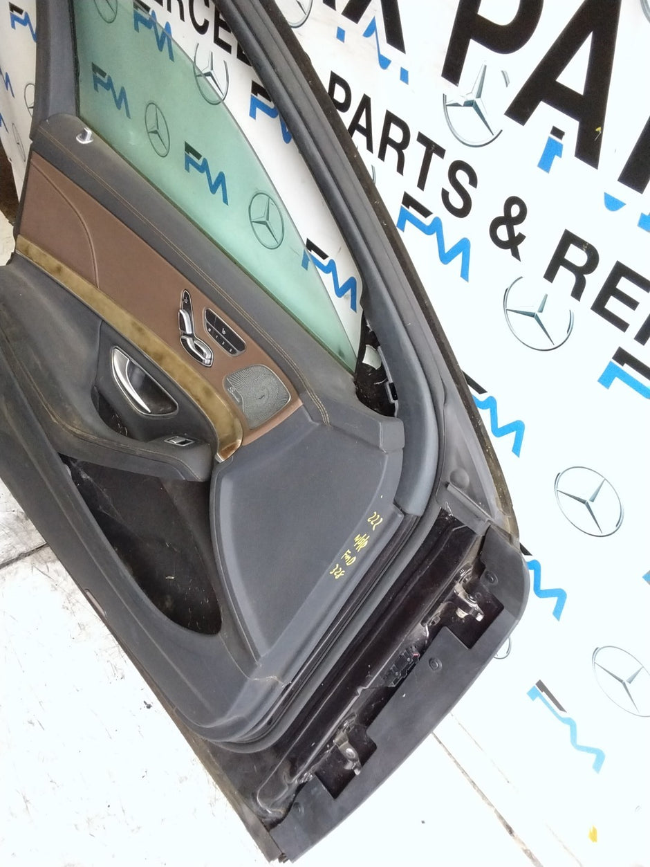 MERCEDES S-CLASS W222 SLN PASSENGER FRONT DOOR NSF BLACK 2014 ON COMPLETE FMD328