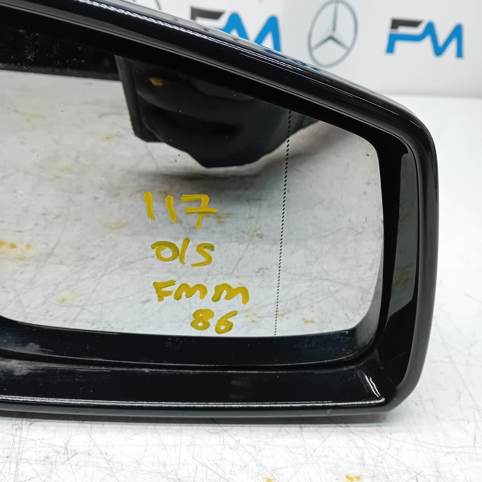 MERCEDES BENZ CLA W117 DRIVER WING MIRROR OS BLACK  A1178101419 FMM86