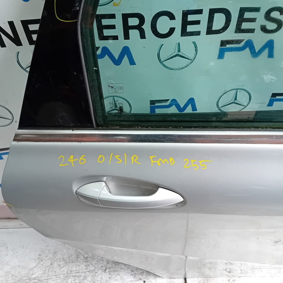 MERCEDES B-CLASS W246 DRIVER REAE DOOR OSR SILVER 2012-19 COMPLETE FMD255