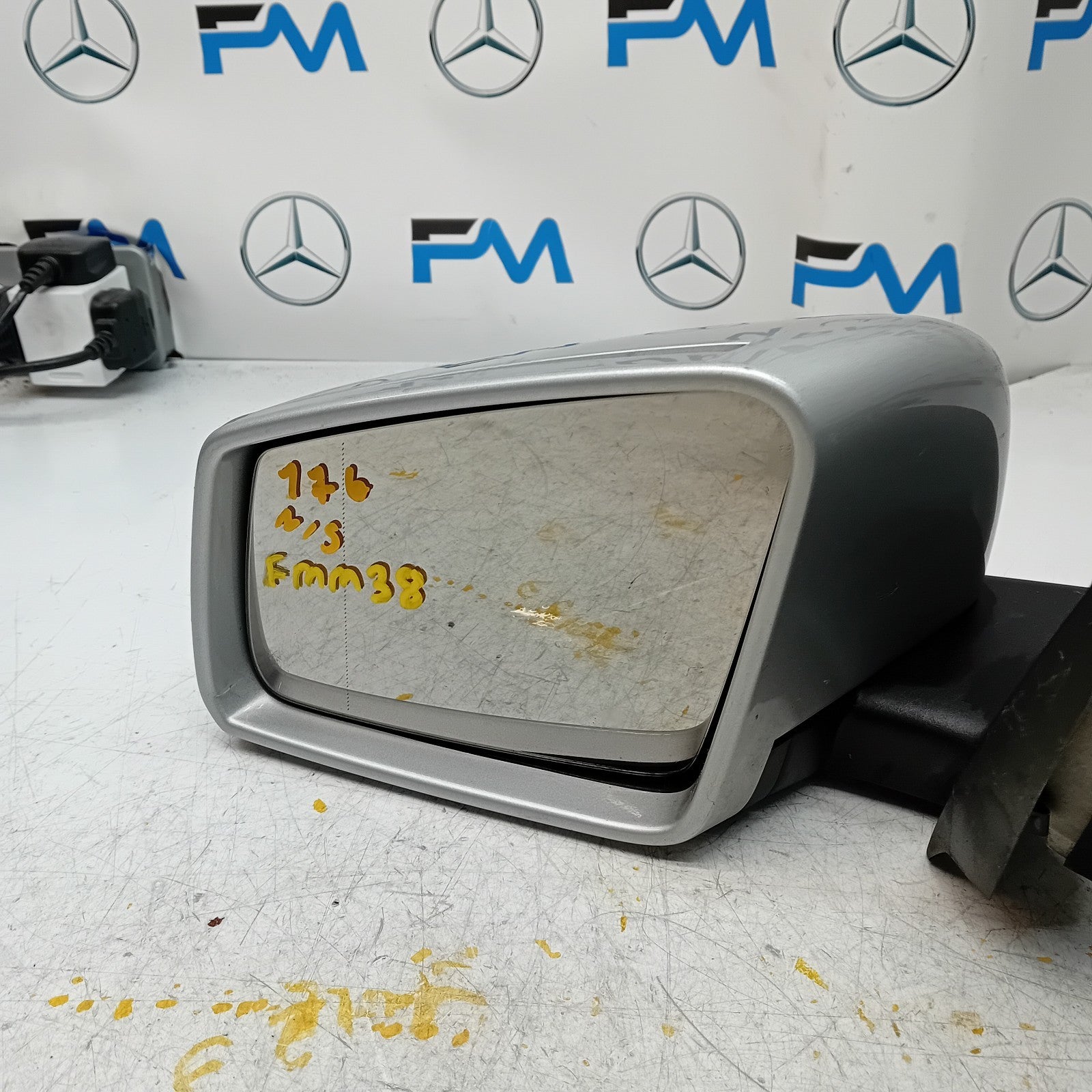 MERCEDES A-CLASS  W176 PASSENGER SIDE WING MIRROR A1768100116 SILVER FMM38