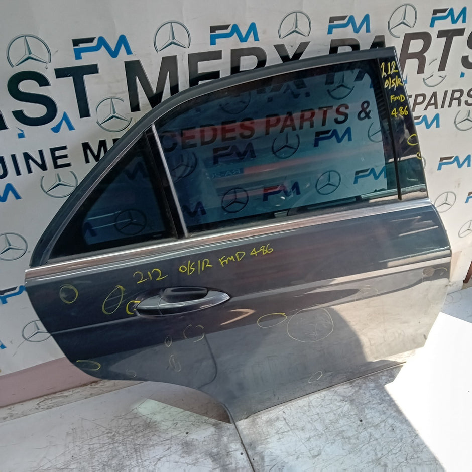 MERCEDES BENZ  E-CLASS W212 DRIVER REAR DOOR OSR  2014 GREY COMPLETE FMD486