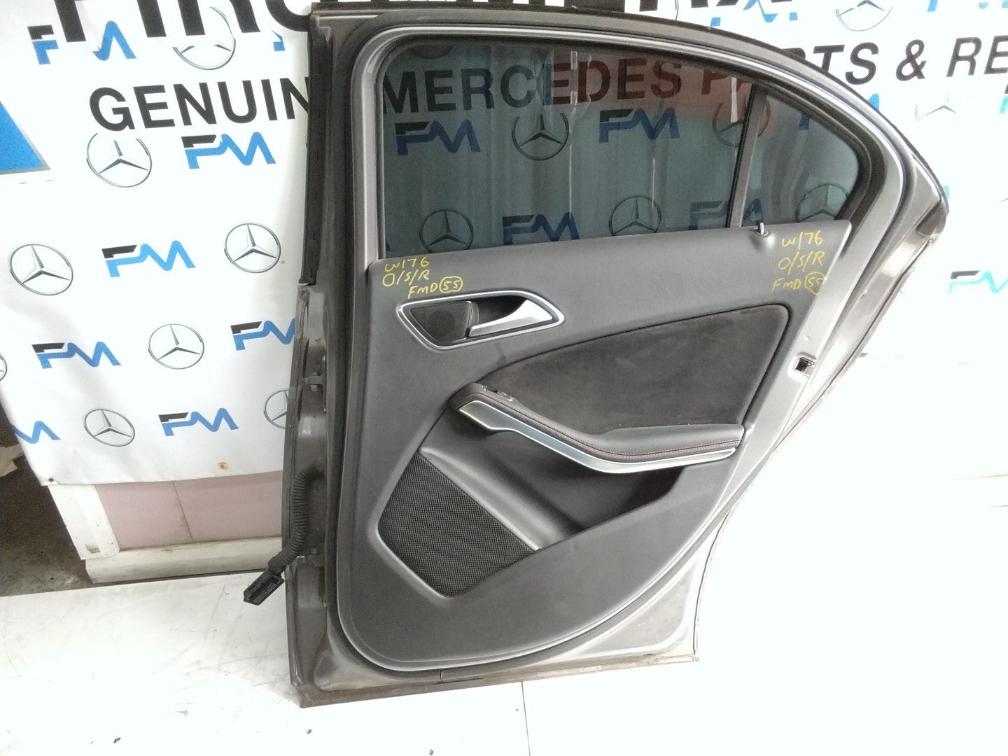 MERCEDES BENZ  A-CLASS W176 DRIVER SIDE REAR DOOR N/S/R COMPLETE GREY FMD55