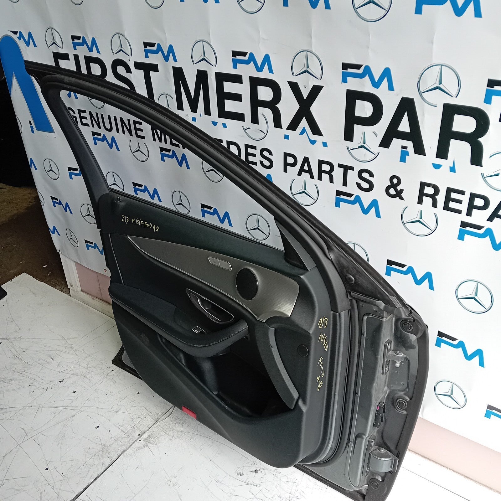 MERCEDES BENZ E-CLASS W213 PASSENGER SIDE FRONT DOOR N/S/F COMPLETE GREY FMD48