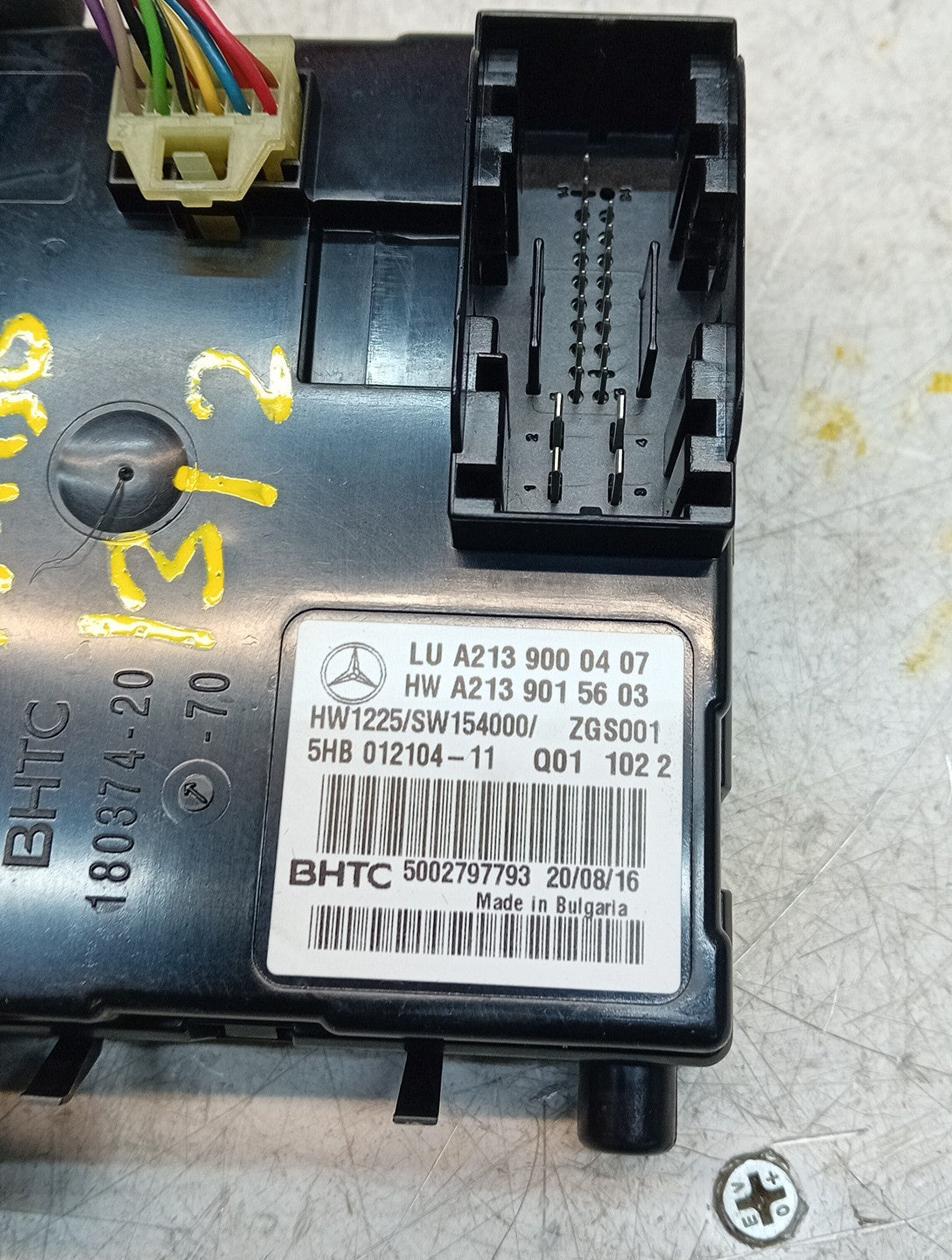 MERCEDES E-CLASS 2016 W213 AIR CONDITIONING CONTROL MODULE A2139000407 FM001312