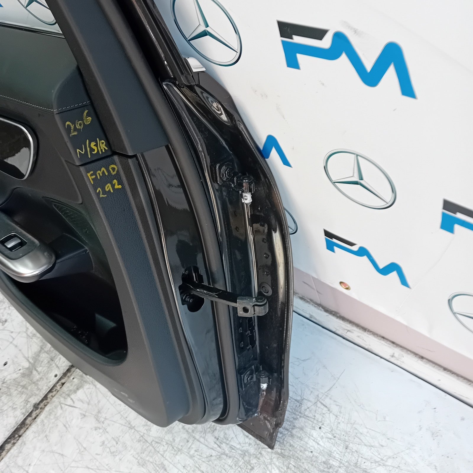 MERCEDES C-CLASS W206 EST PASSENGER REAR DOOR NSR BLACK 2017-20 COMPLETE FMD292