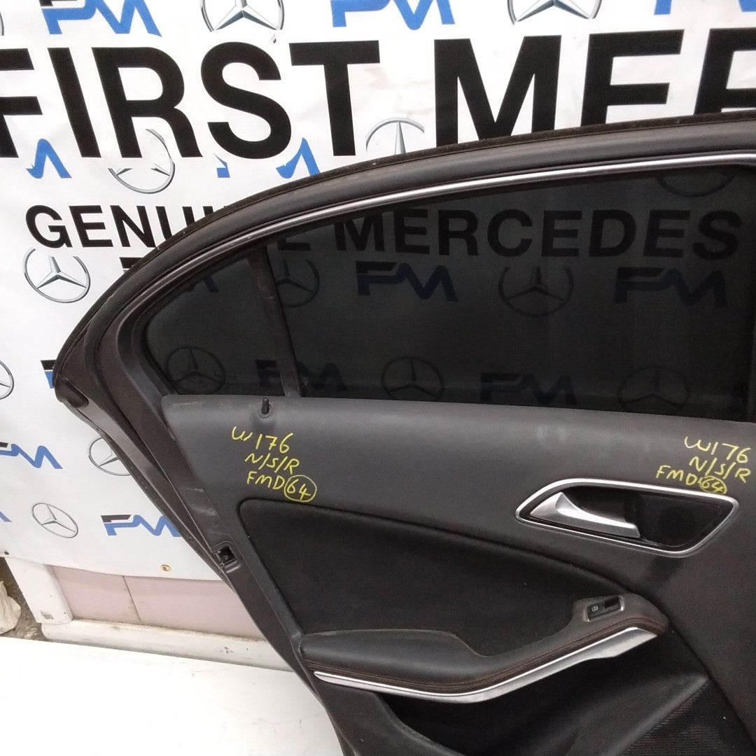 MERCEDES BENZ A-CLASS W176 PASSENGER SIDE REAR DOOR N/S/R COMPLETE BLACK FMD64