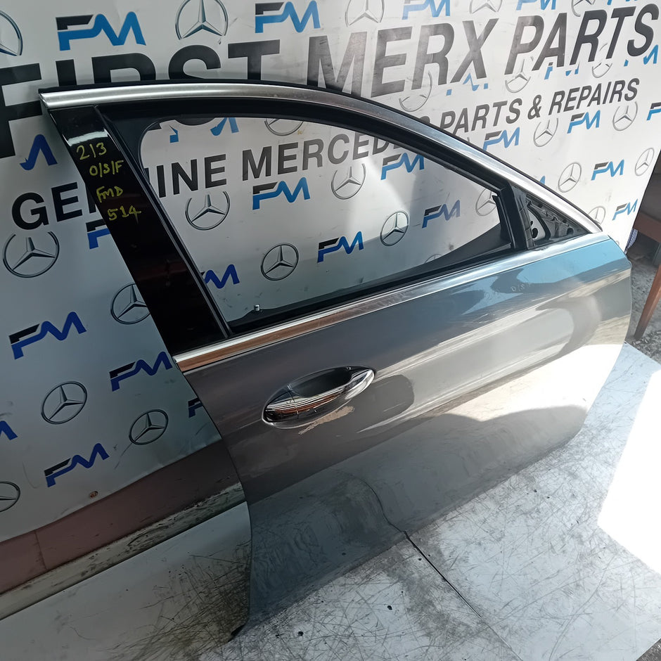 MERCEDES E-CLASS W213 DRIVER FRONT DOOR OSF 2016 ON GREY COMPLETE  FMD514