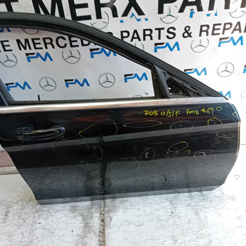 MERCEDES BENZ C-CLASS W205 SLN DRIVER FRONT DOOR OSF BLACK 2014 ON FMD469