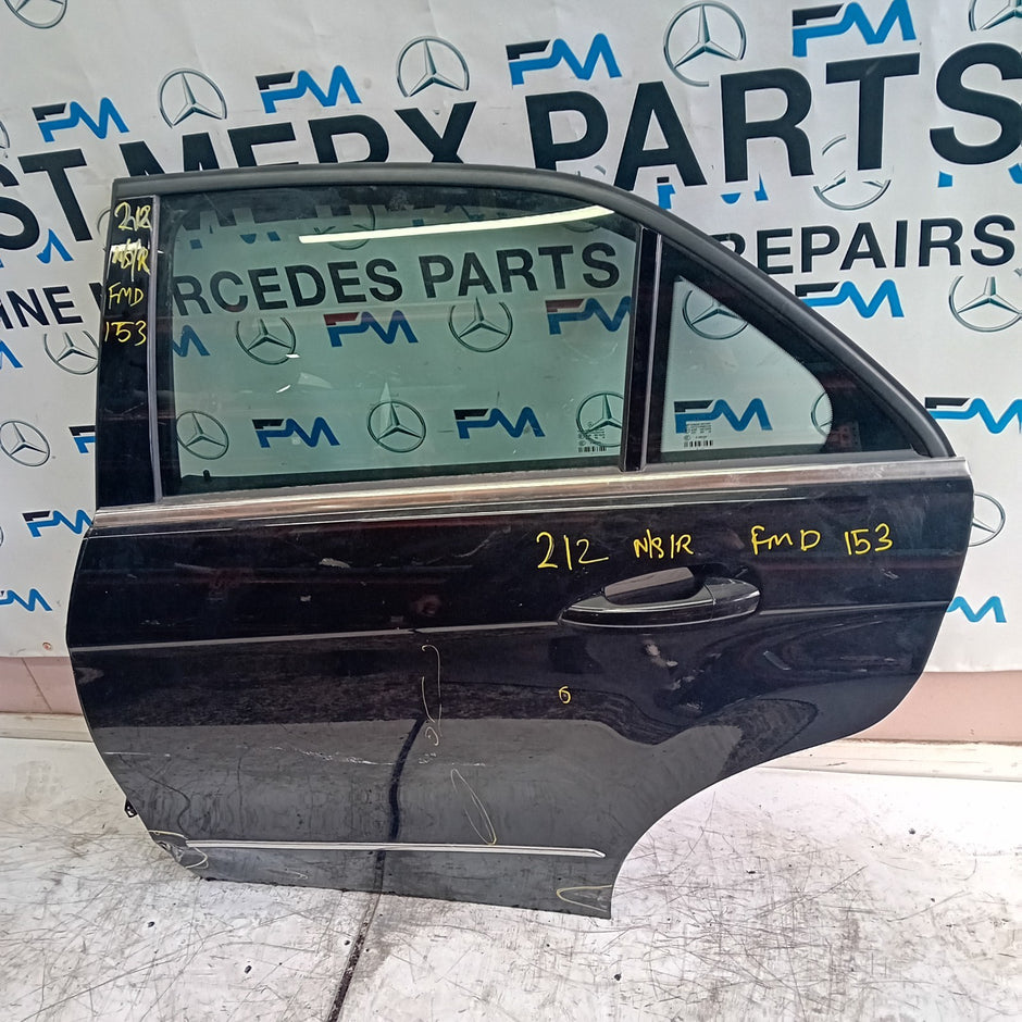 MERCEDES E-CLASS W212 PASSENGER REAR DOOR N/S/R BLACK COMPLETE 2009-16 FMD153