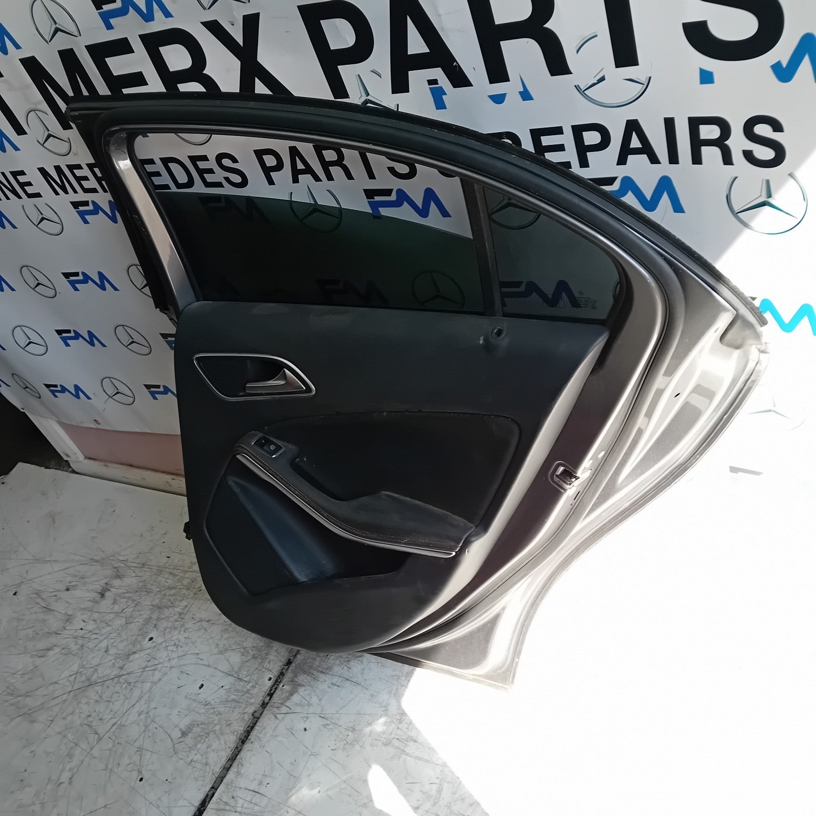 MERCEDES BENZ A-CLASS W176 DRIVER REAR DOOR OSR GREY 2012-18 COMPLETE FMD227