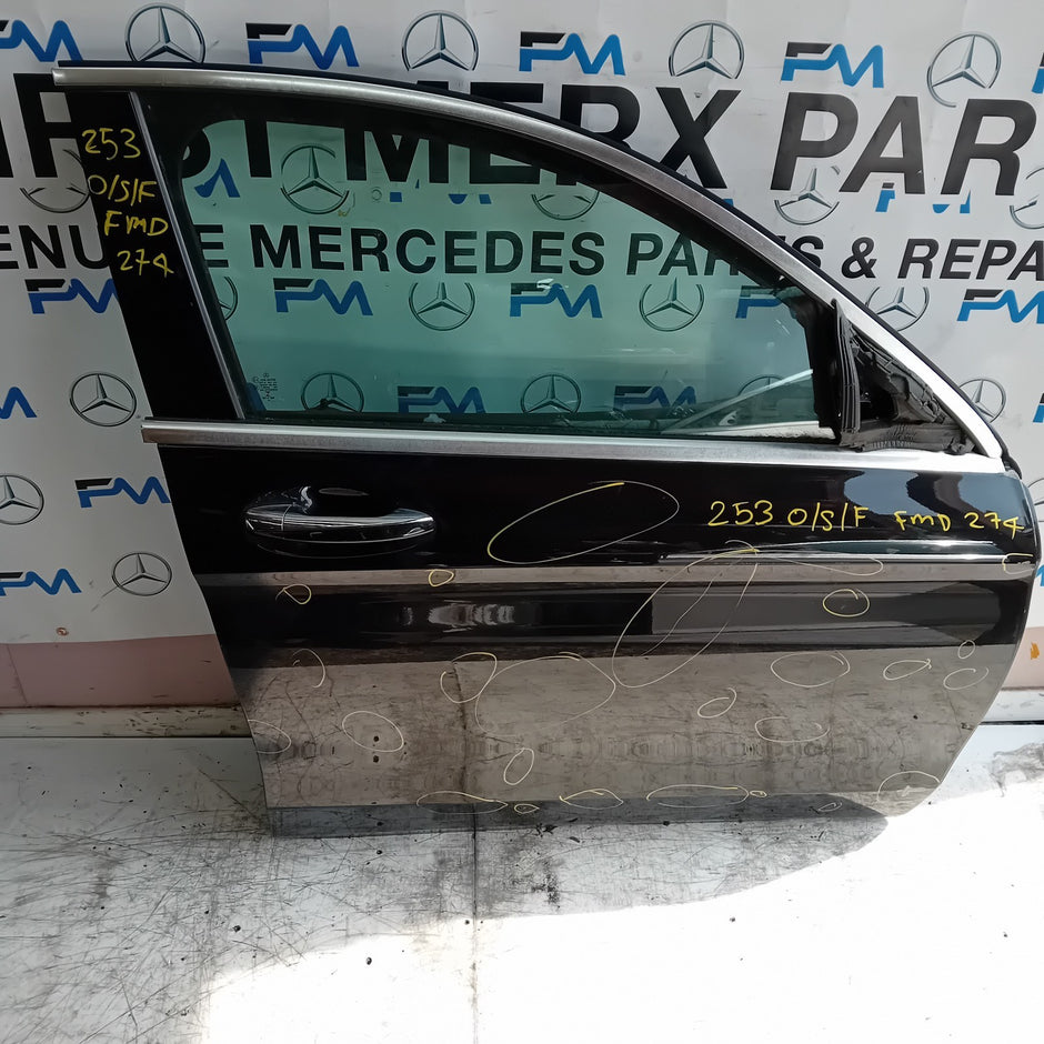 MERCEDES BENZ GLC X253 SLN DRIVER FRONT DOOR OSF 2016 ON BLACK COMPLETE FMD274