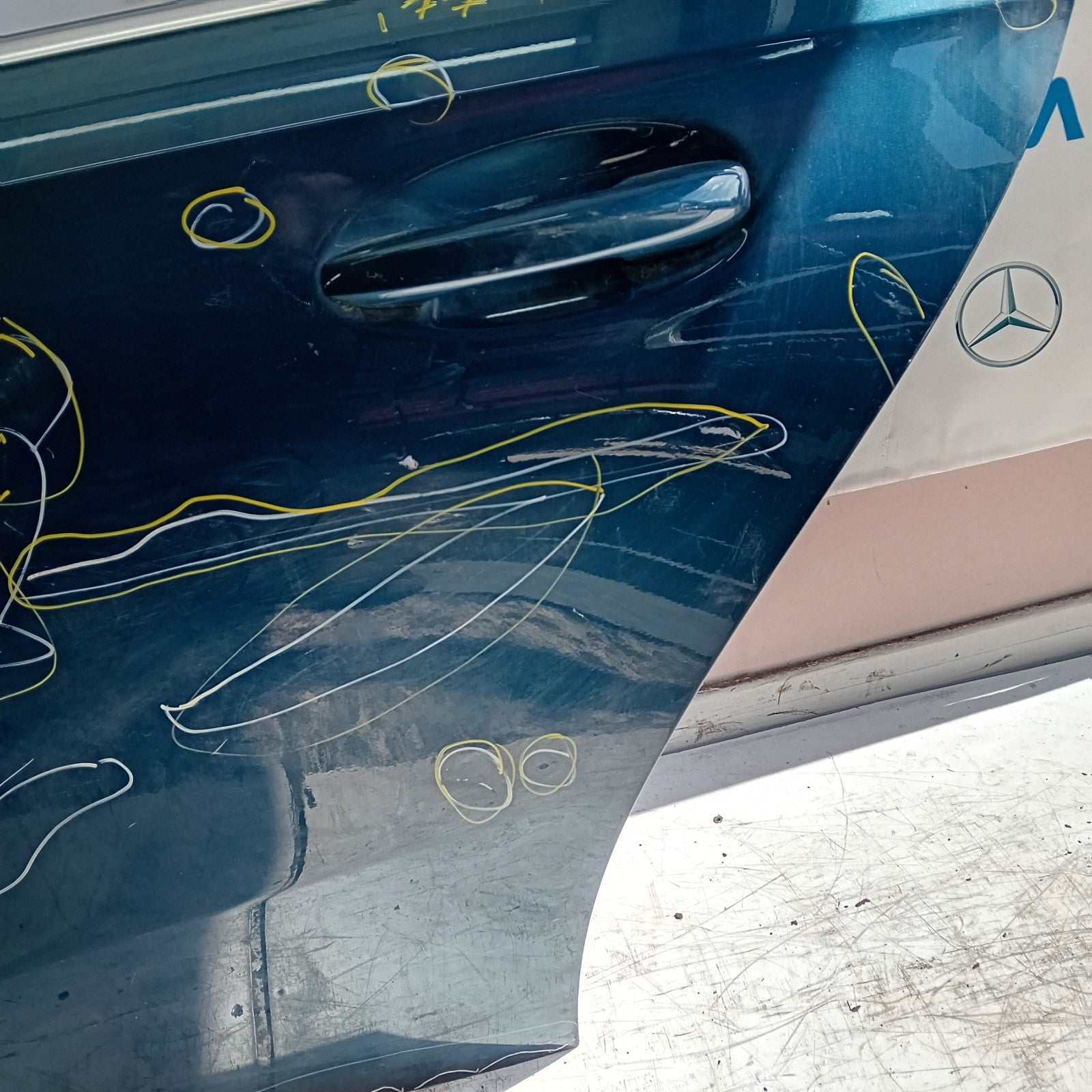 MERCEDES A-CLASS W177 SLN PASSENGER REAR DOOR NSR BLUE 2016 ON COMPLETE FMD219