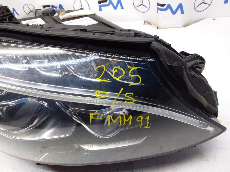 2016 MERCEDES C CLASS W205 COMPLETE HEADLIGHT LED  DRIVER OS A2059069601 FMH91