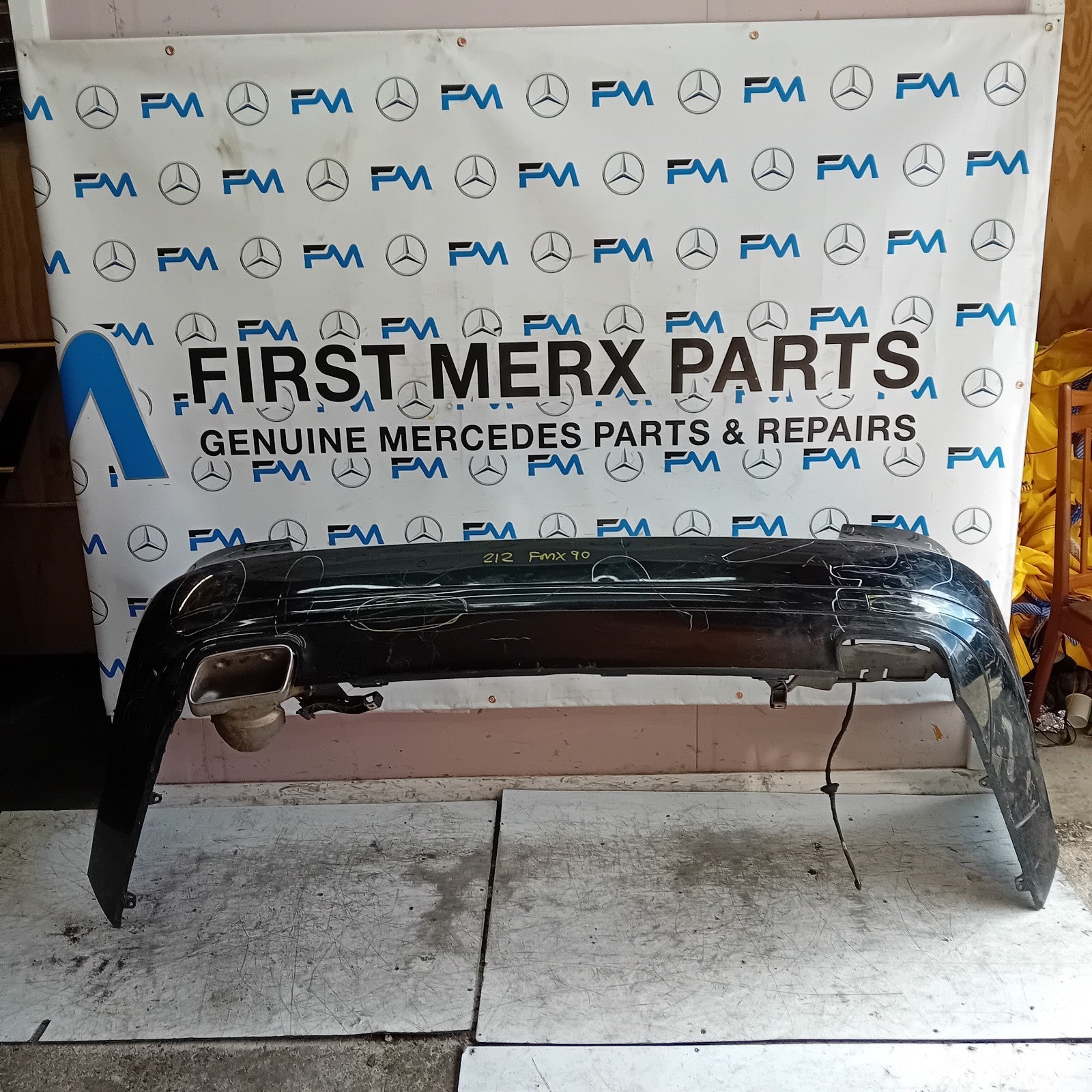 MERCEDES E-CLASS W212 ESTATE REAR BUMPER BLACK 2014 A2128851625 FMX90