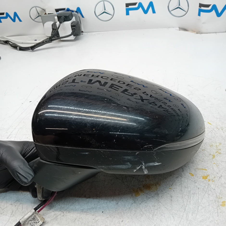 MERCEDES A-CLASS  W177 PASSENGER SIDE WING MIRROR A1778104304 BLACK FMM35