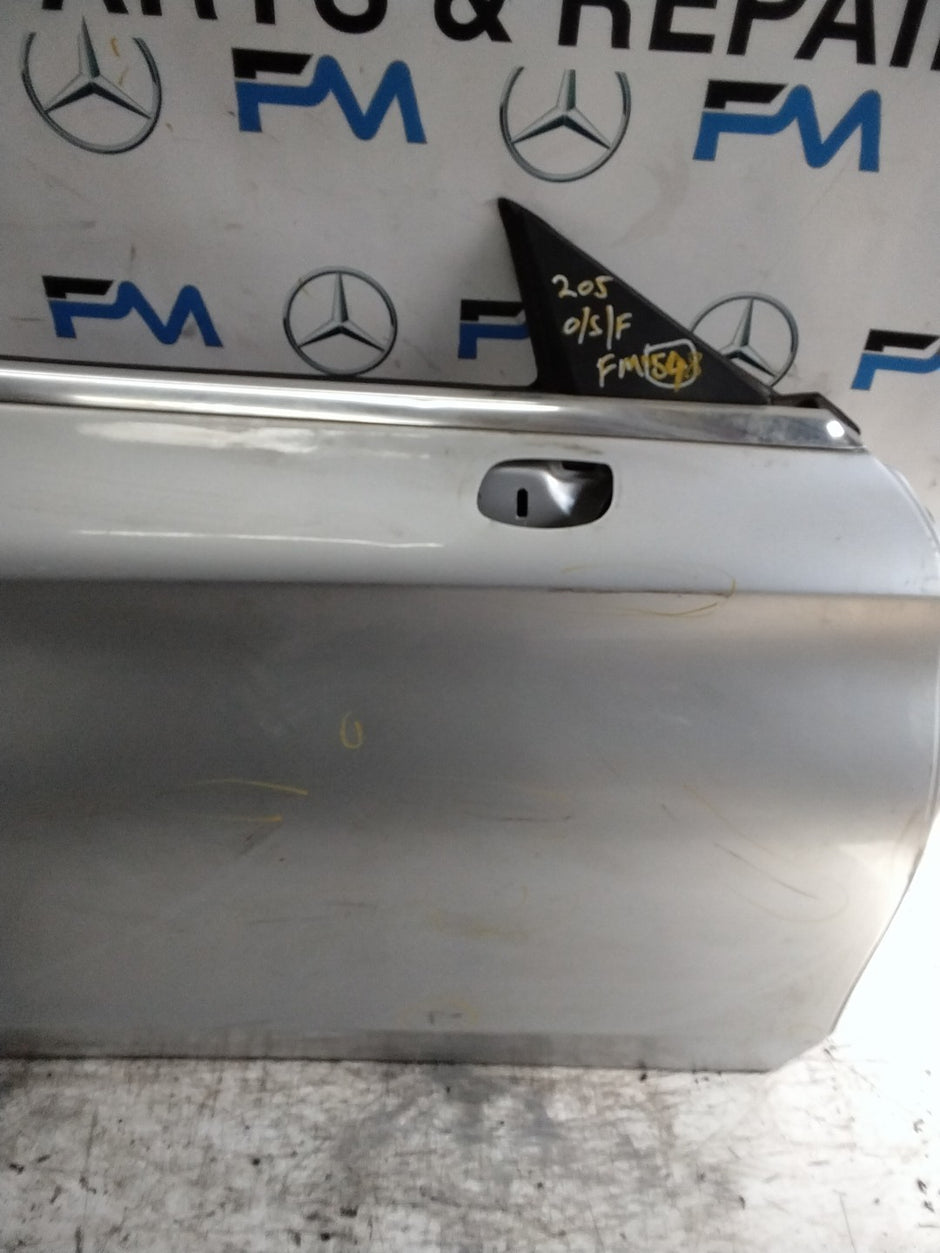 MERCEDES BENZ  C-CLS W205 DRIVER FRONT DOOR OSF SILVER 2014-21  FMD598
