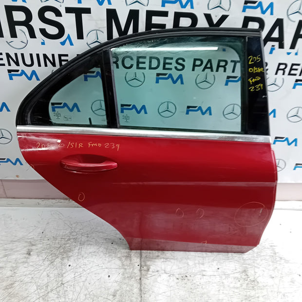 MERCEDES BENZ C-CLASS W205 SALOON DRIVER REAR DOOR OSR RED 2014 ON  FMD239