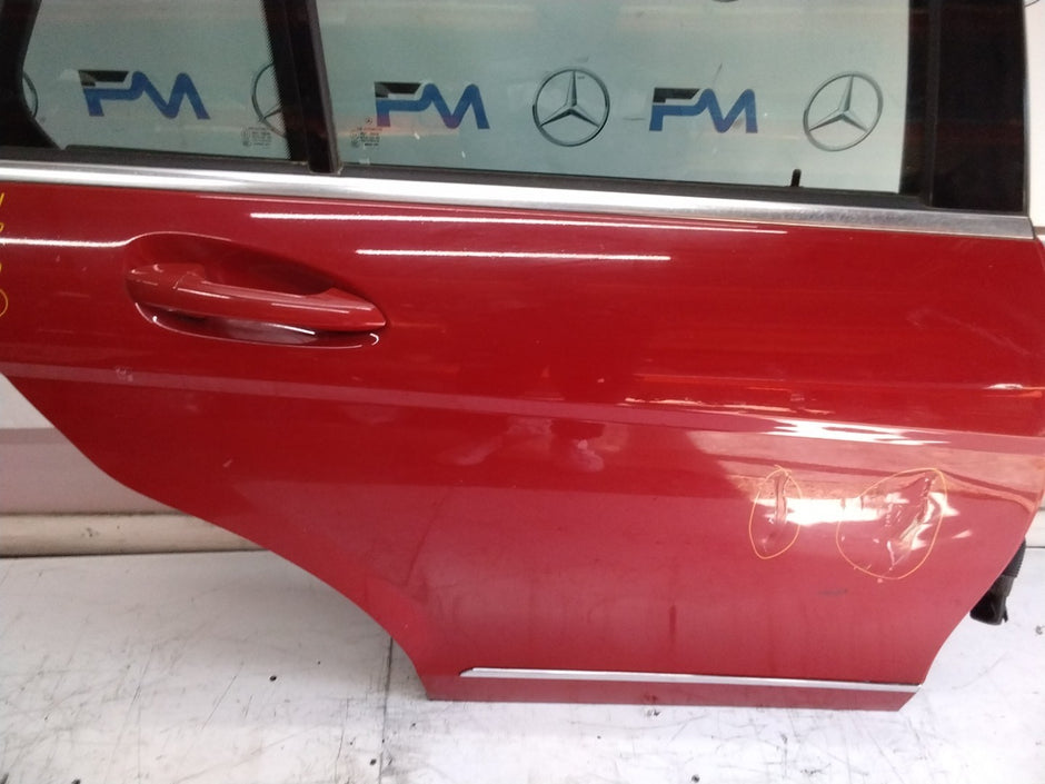 MERCEDES ESTATE C-CLASS W204 DRIVER  REAR DOOR O/S/R  RED & BLACK 2008-14 FMD70