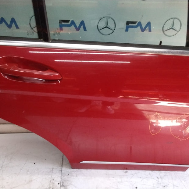 MERCEDES ESTATE C-CLASS W204 DRIVER  REAR DOOR O/S/R  RED & BLACK 2008-14 FMD70