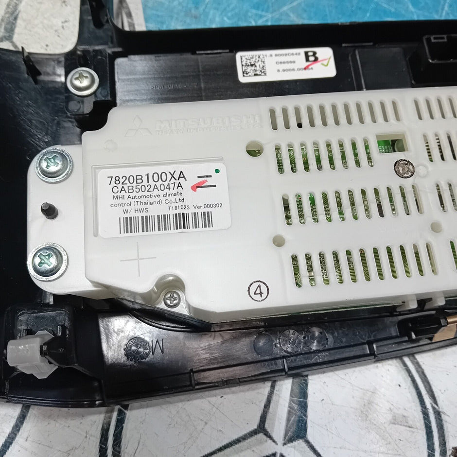 2018 MITSUBISHI OUTLANDER HEATER CONTROL PANEL  7820B100xa