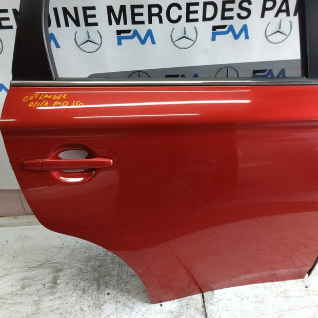 MITSUBISHI OUTLANDER MK3 DRIVER SIDE REAR DOOR OSR 2013 RED COMPLETE FMD350