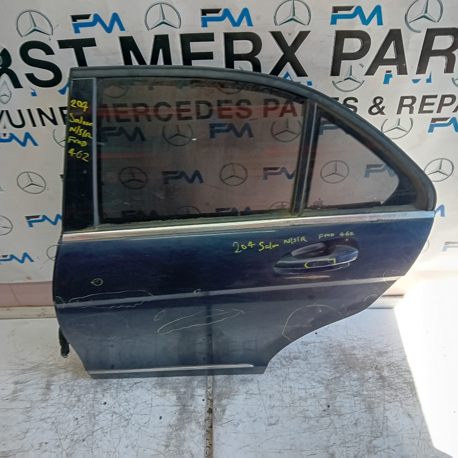 MERCEDES C-CLASS W204 SLN PASSENGER REAR DOOR NSR BLUE 2008-14 COMPLETE FMD462