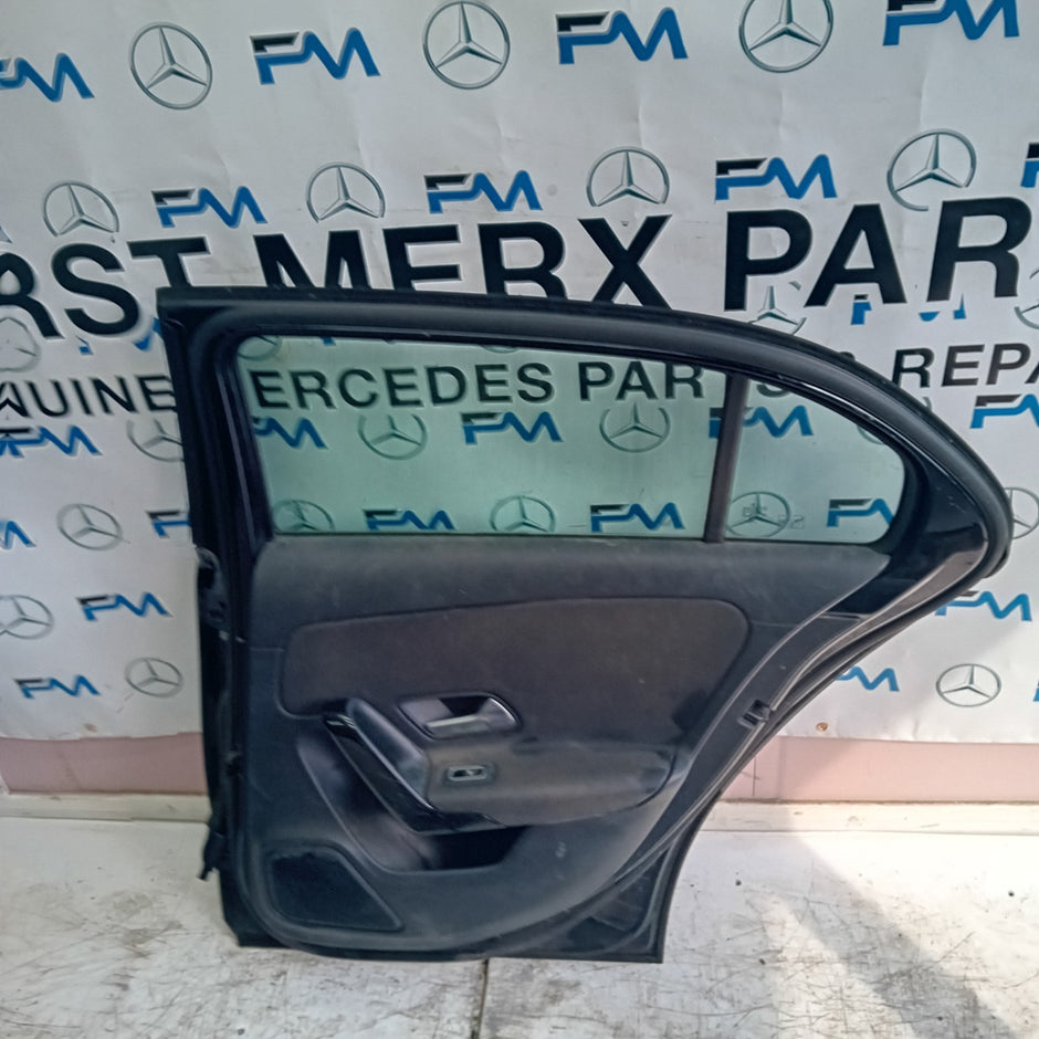 MERCEDES BENZ A-CLASS W177 DRIVER SIDE REAR DOOR O/S/R BLACK  COMPLETE FMD150