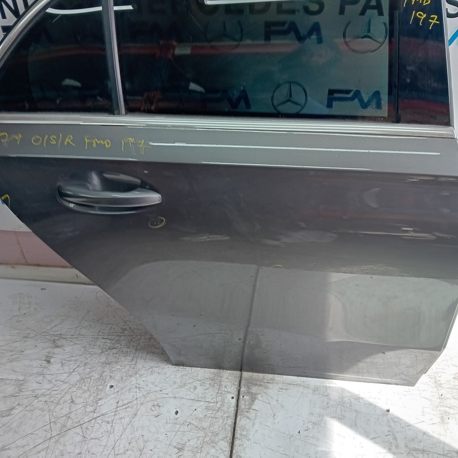 MERCEDES BENZ A-CLASS W177 DRIVER REAR DOOR OSR GREY 2018 ON COMPLETE FMD197