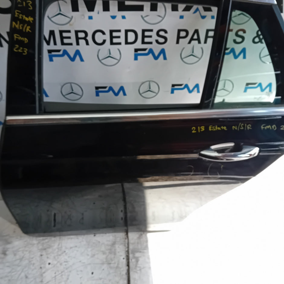 MERCEDES E-CLASS W213 EST PASSENGER REAR DOOR NSR BLACK 2016 ON COMPLETE FMD223