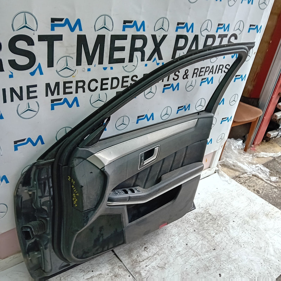 MERCEDES E-CLASS W212 DRIVER FRONT DOOR OSF GREY 2009-16 COMPLETE FMD254